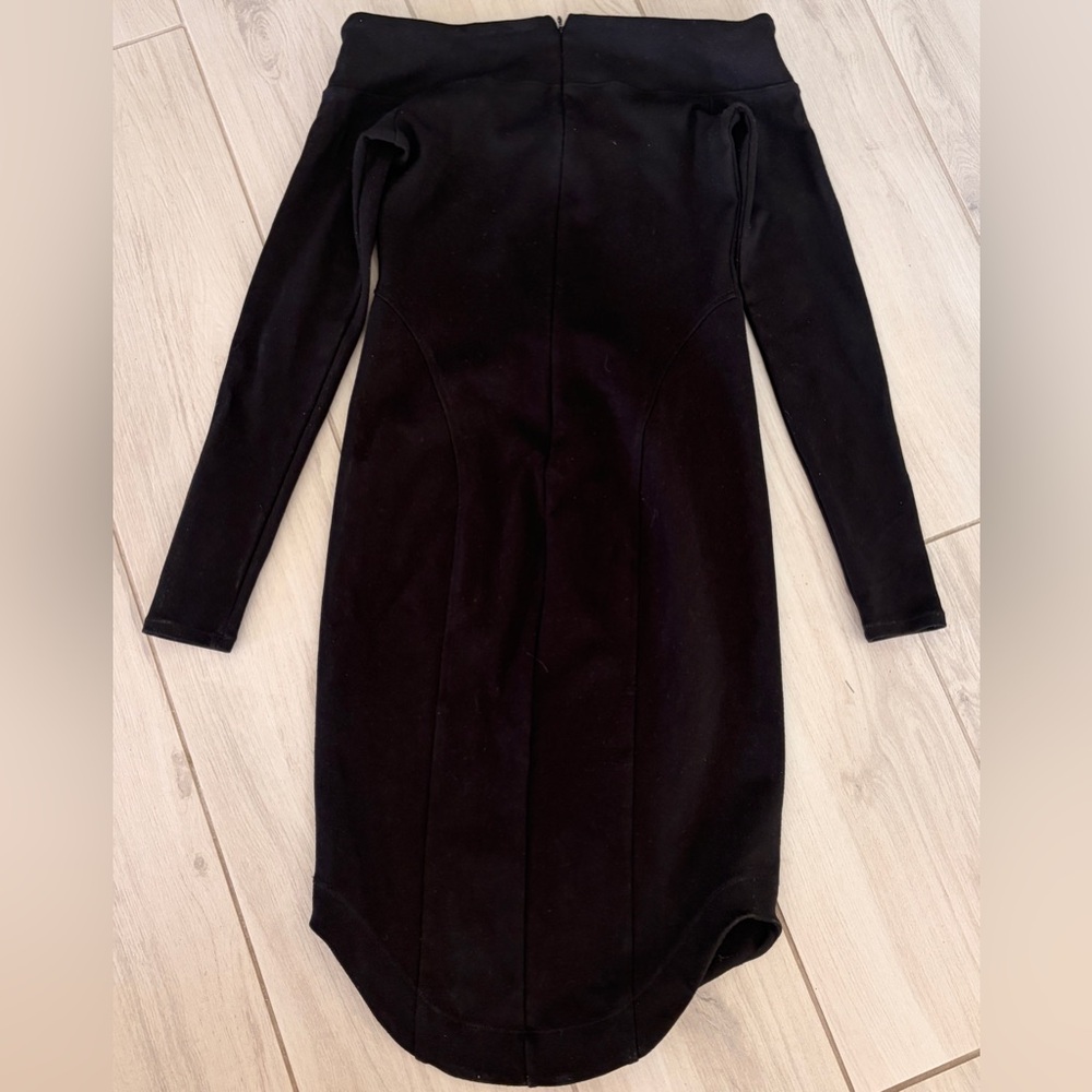 RACHEL Rachel Roy Off-Shoulder Black Long Sleeve Dress